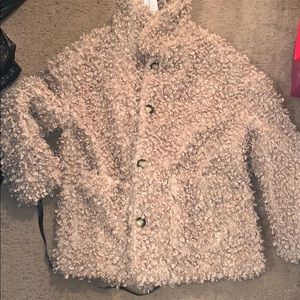 Teddy faux fur peacoat